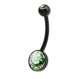 Black Flex Maternity Belly Bar - Maternity Belly Ring. Navel Rings Australia.