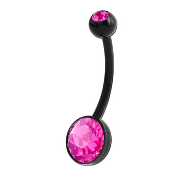 Black Flex Maternity Belly Bar - Maternity Belly Ring. Navel Rings Australia.