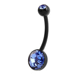 Black Flex Maternity Belly Bar - Maternity Belly Ring. Navel Rings Australia.