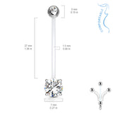 Prong Basics Pregnancy Navel Ring - Maternity Belly Ring. Navel Rings Australia.