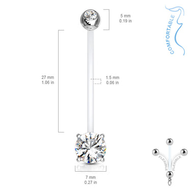 Prong Basics Pregnancy Navel Ring - Maternity Belly Ring. Navel Rings Australia.
