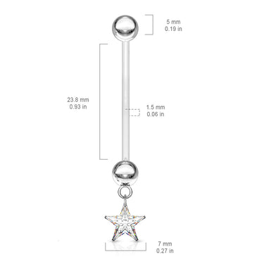 A Star is Born Maternity Belly Bar - Maternity Belly Ring. Navel Rings Australia.