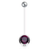Mamma Mia Clear Flex Gem Maternity Belly Ring - Maternity Belly Ring. Navel Rings Australia.