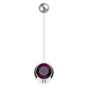 Mamma Mia Clear Flex Gem Maternity Belly Ring - Maternity Belly Ring. Navel Rings Australia.