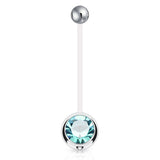 Mamma Mia Clear Flex Gem Maternity Belly Ring - Maternity Belly Ring. Navel Rings Australia.