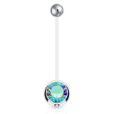 Mamma Mia Clear Flex Gem Maternity Belly Ring - Maternity Belly Ring. Navel Rings Australia.