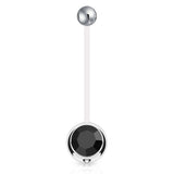 Mamma Mia Clear Flex Gem Maternity Belly Ring - Maternity Belly Ring. Navel Rings Australia.
