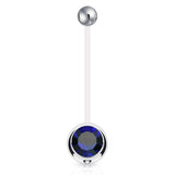 Mamma Mia Clear Flex Gem Maternity Belly Ring - Maternity Belly Ring. Navel Rings Australia.