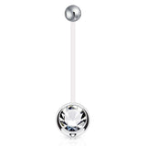 Mamma Mia Clear Flex Gem Maternity Belly Ring - Maternity Belly Ring. Navel Rings Australia.