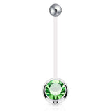 Mamma Mia Clear Flex Gem Maternity Belly Ring - Maternity Belly Ring. Navel Rings Australia.
