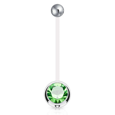 Mamma Mia Clear Flex Gem Maternity Belly Ring - Maternity Belly Ring. Navel Rings Australia.