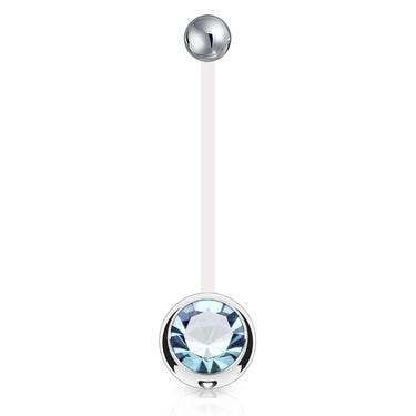 Mamma Mia Clear Flex Gem Maternity Belly Ring - Maternity Belly Ring. Navel Rings Australia.