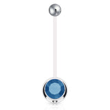 Mamma Mia Clear Flex Gem Maternity Belly Ring - Maternity Belly Ring. Navel Rings Australia.