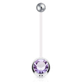 Mamma Mia Clear Flex Gem Maternity Belly Ring - Maternity Belly Ring. Navel Rings Australia.