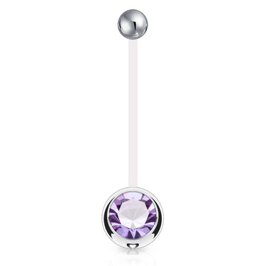 Mamma Mia Clear Flex Gem Maternity Belly Ring - Maternity Belly Ring. Navel Rings Australia.