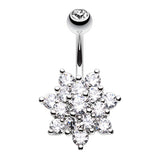 Très Jolis Bloom Belly Bar - Fixed (non-dangle) Belly Bar. Navel Rings Australia.