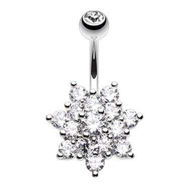 Très Jolis Bloom Belly Bar - Fixed (non-dangle) Belly Bar. Navel Rings Australia.