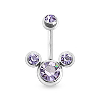 Mickey Mouse Bananabell Belly Bars - Basic Curved Barbell. Navel Rings Australia.