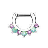 Ximena Opal Gem Septum Clicker - Septum. Navel Rings Australia.