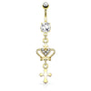 Queen of the Gods Belly Ring with Gold Plating