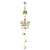 Juicy Queen Belly Dangle - Dangling Belly Ring. Navel Rings Australia.