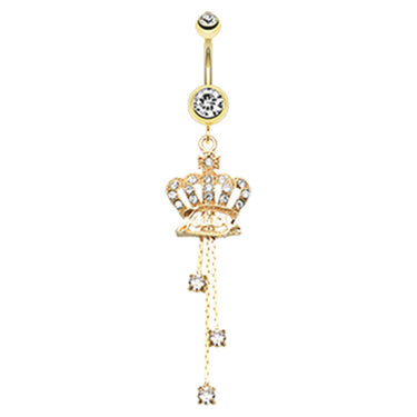 Juicy Queen Belly Dangle - Dangling Belly Ring. Navel Rings Australia.