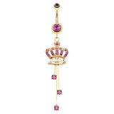 Juicy Queen Belly Dangle - Dangling Belly Ring. Navel Rings Australia.