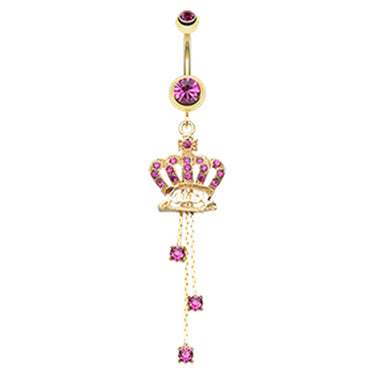 Juicy Queen Belly Dangle - Dangling Belly Ring. Navel Rings Australia.