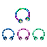 Metallic Circular Horseshoe Belly Rings - Circular Barbell / Horse Shoe. Navel Rings Australia.
