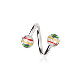 Titanium Striped Twist Belly Piercing Jewellery - Spiral Twister Twistie. Navel Rings Australia.