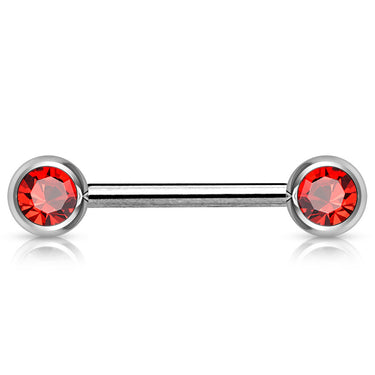 Classique 316L Surgical Steel Gem Nipple Barbells - Nipple Ring. Navel Rings Australia.