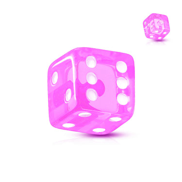 5mm UV Acrylic Dice Body Jewellery Part - Replacement Ball. Navel Rings Australia.