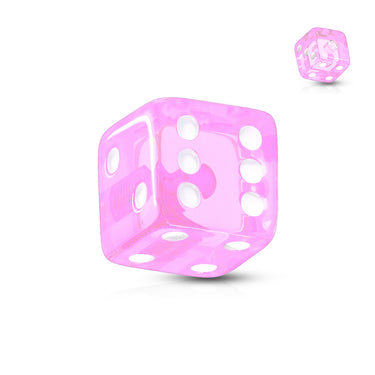 5mm UV Acrylic Dice Body Jewellery Part - Replacement Ball. Navel Rings Australia.