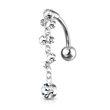 Climbing Wisteria Reverse Belly Piercing - Reverse Top Down Belly Ring. Navel Rings Australia.