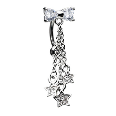 Twilight Drop Reverse Belly Ring - Reverse Top Down Belly Ring. Navel Rings Australia.