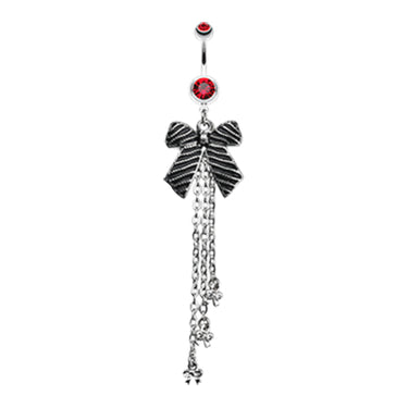 Antique Tasseled Ribbon Belly Dangle - Dangling Belly Ring. Navel Rings Australia.