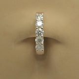 TummyToys® Solid Rose Gold with 5 Real Diamonds - TummyToys® Patented Clasp. Navel Rings Australia.