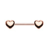 Classic Heart Nipple Body Jewellery with Rose Gold Plating
