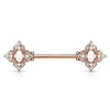 Opal Dusk Nipple Jewellery with Rose Gold Plating
