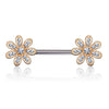 Fusioń Flower Nipple Jewellery with Rose Gold Plating