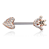 Love Shot Nipple Jewellery Ring with Rose Gold Plating