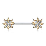Universe Star Realms Nipple Jewellery with Rose Gold Plating - Nipple Ring. Navel Rings Australia.