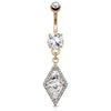 Diamonds Forever Belly Drop with Rose Gold Plating