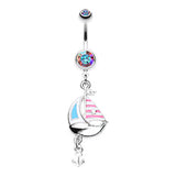 Sailors Anchor Belly Ring - Dangling Belly Ring. Navel Rings Australia.