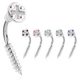Screwed Belly Button Bar - Split Spinal Belly Bar. Navel Rings Australia.