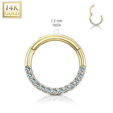 Motley™ Septum & Daith Hoop in 14K Gold - Septum. Navel Rings Australia.