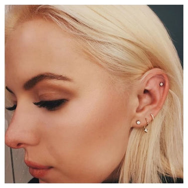 Plain Hoop by Maria Tash in Gold - Earring. Navel Rings Australia.
