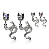 Dragon Dance Split Belly Button Ring - Split Spinal Belly Bar. Navel Rings Australia.