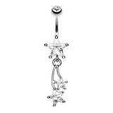 Seeing Stars Belly Dangle - Dangling Belly Ring. Navel Rings Australia.