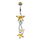 Seeing Stars Belly Dangle - Dangling Belly Ring. Navel Rings Australia.